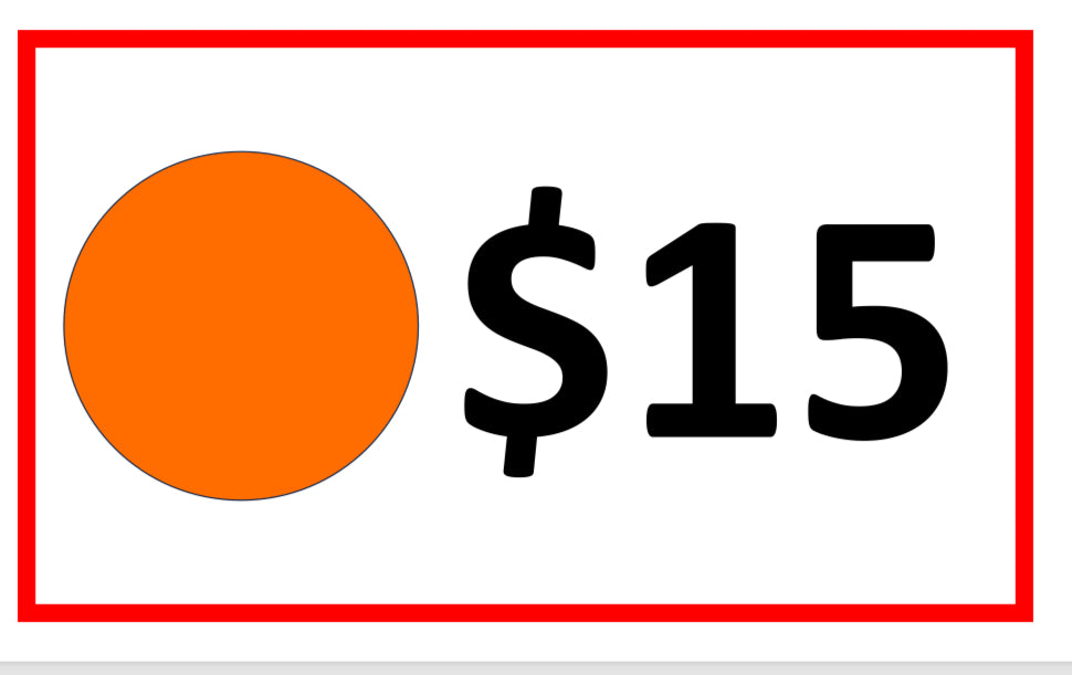 $15 Orange Dot