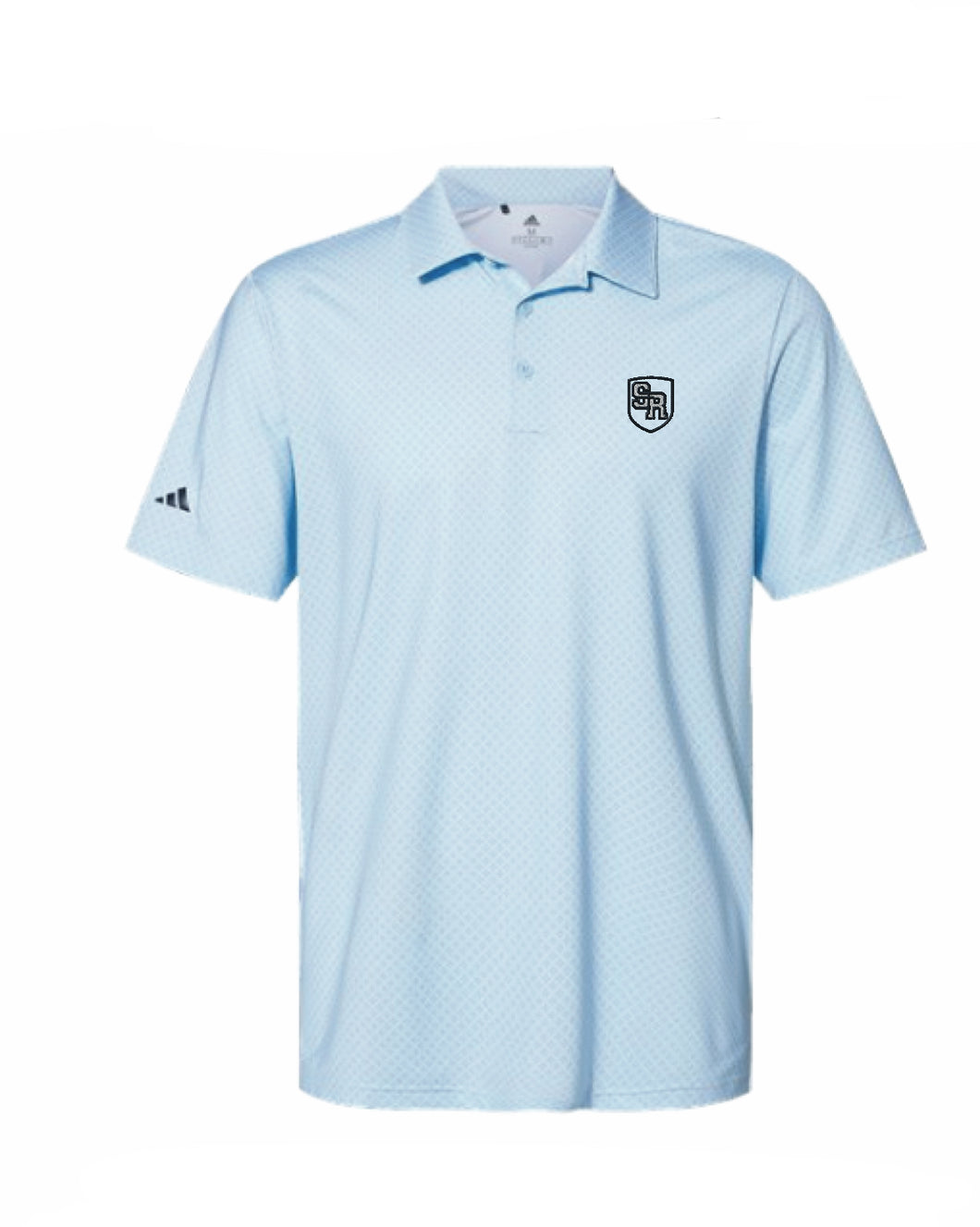 ADULT/MENS Adidas Golf Polo in Light Blue Diamond Print