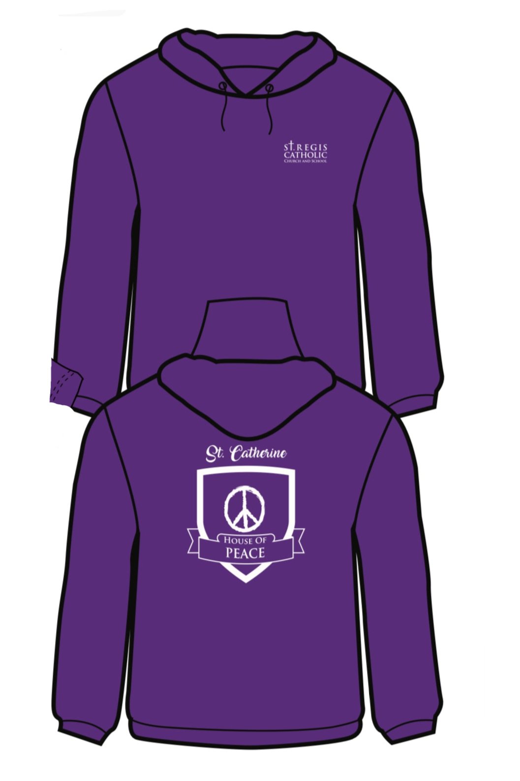 ADULT House HOODIE - PURPLE St. Catherine House of Peace