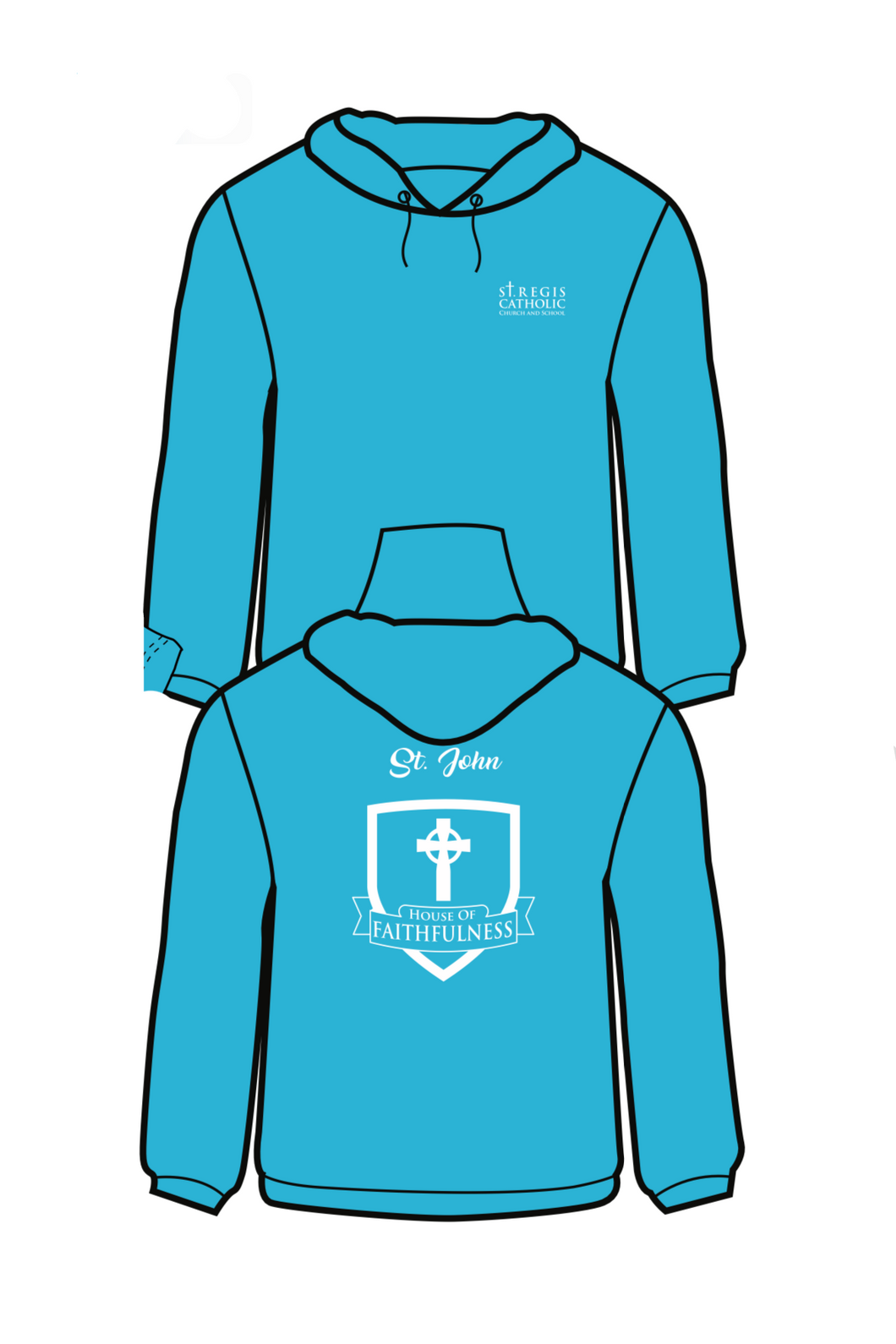 ADULT House HOODIE - BLUE St. John House of Faithfulness