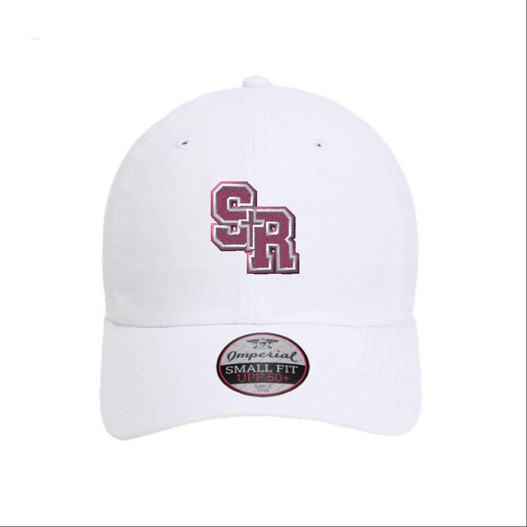 LADIES/ GIRLS White and Pink Pony Tail Hat