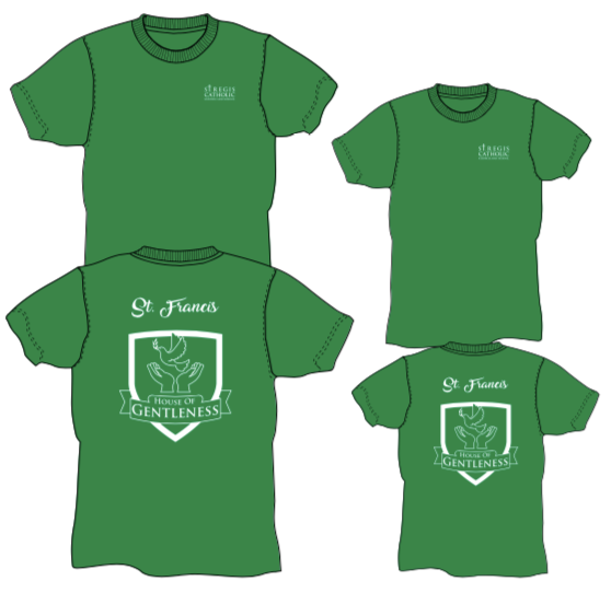 YOUTH House Shirt - KELLY GREEN St. Francis House of Gentleness