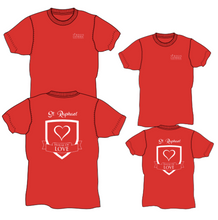 Load image into Gallery viewer, YOUTH House Shirt RED St. Raphael House of Love
