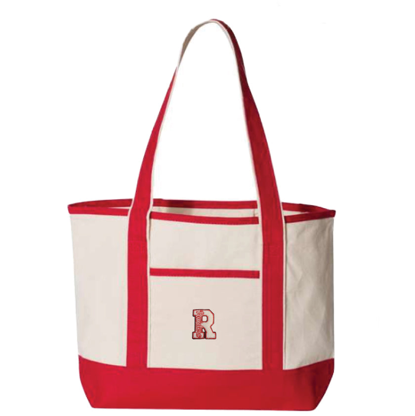 Medium (20 L) Canvas Tote Bag with Chenille Patch