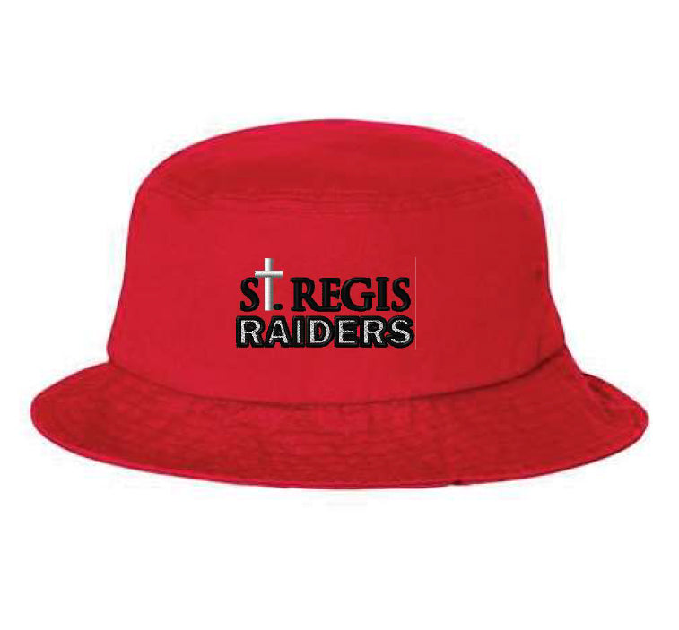 Bucket Hat with Logo, Red